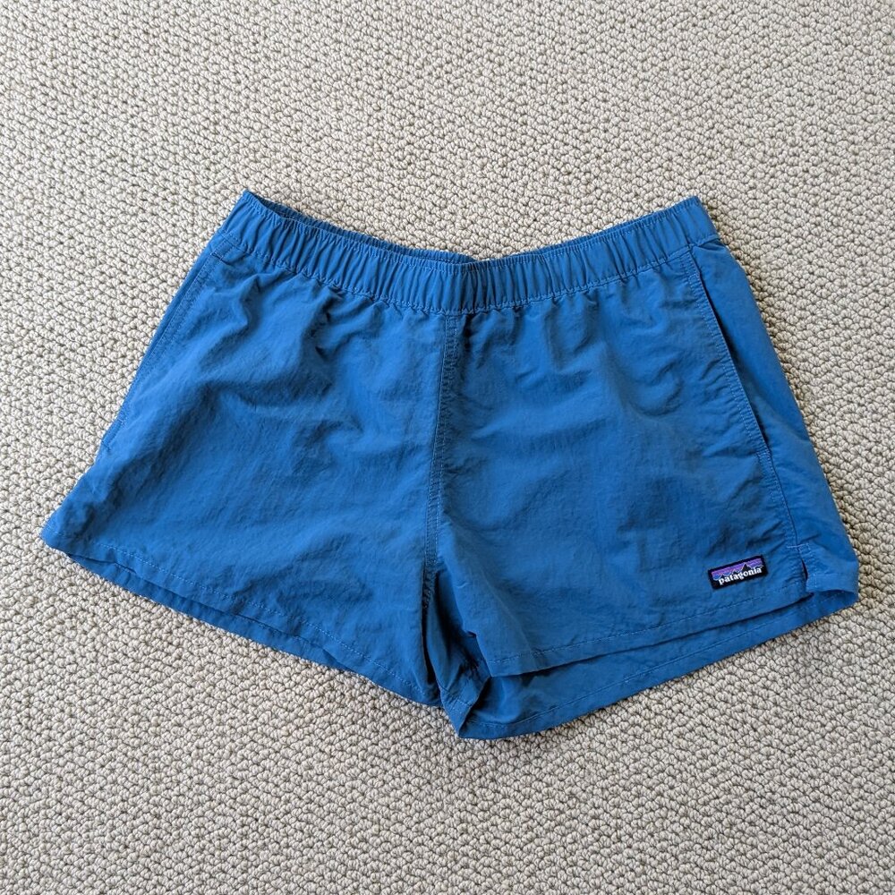 Patagonia Women's Barely Baggies Shorts Blue Size Medium